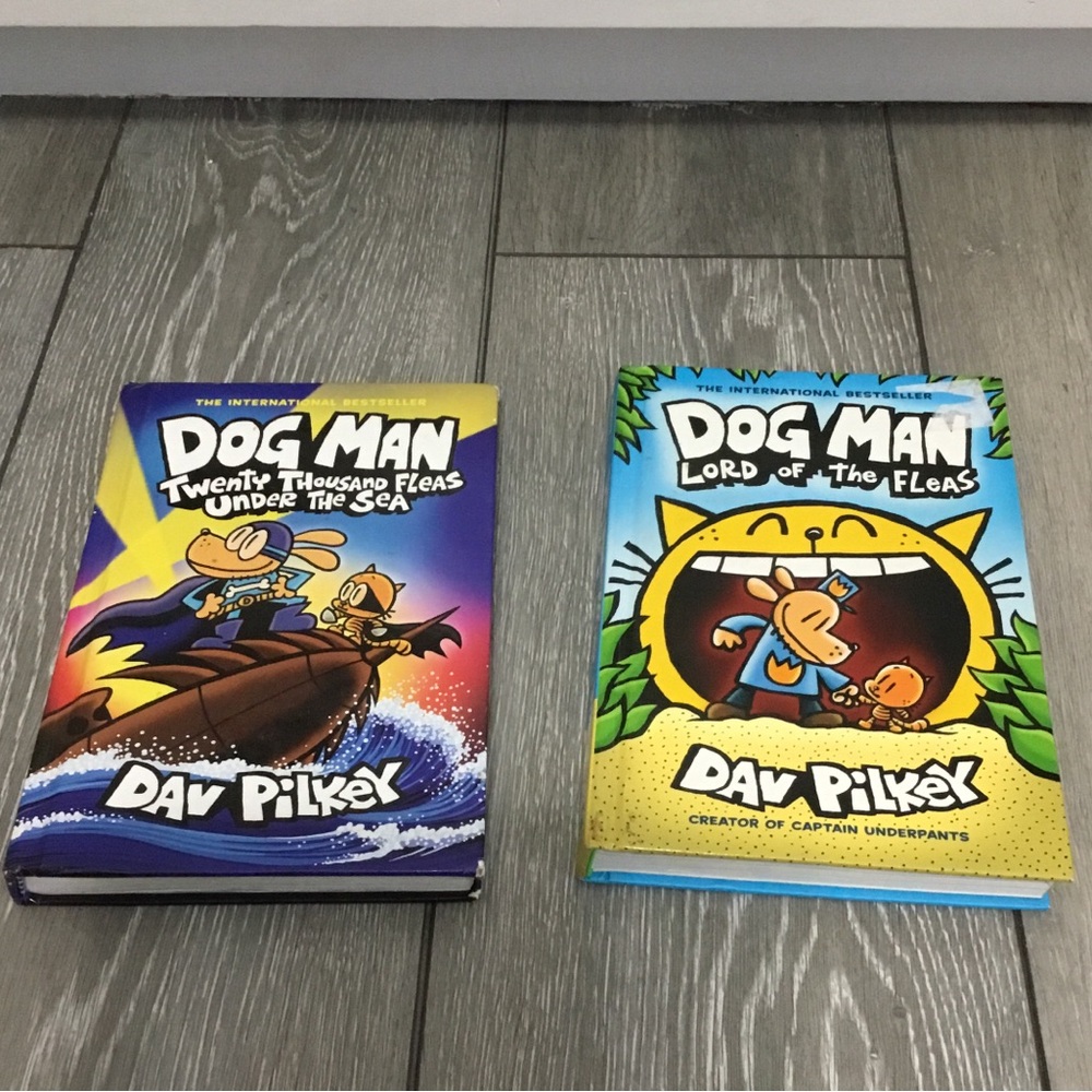 Bundle of 2 DOG MAN Books by Dav Pilkey USED